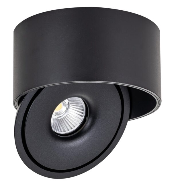 LED ЛУНА 20W 2000LM ССТ ЧЕРНО ТЯЛО ЗА ПОВЪРХНОСТЕН МОНТАЖ РЕГУЛИРУЕМА BRIDGELUX ЧИП