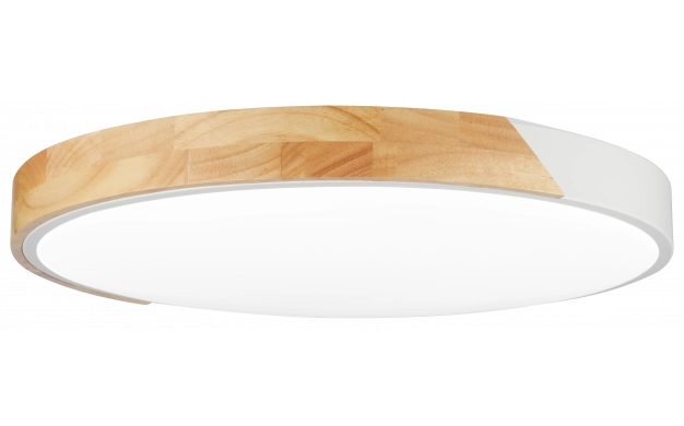 LED SEILING 48W 3600LM CCT BLACK/WOOD WITH REMOTE CONTROL