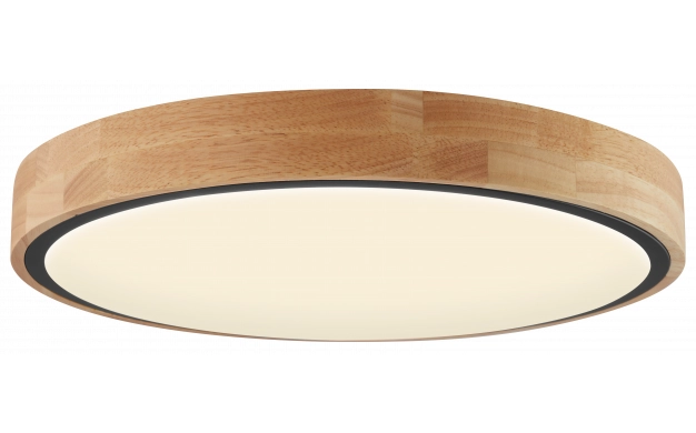LED SEILING 60W 4500LM CCT BLACK/WOOD WITH REMOTE CONTROL