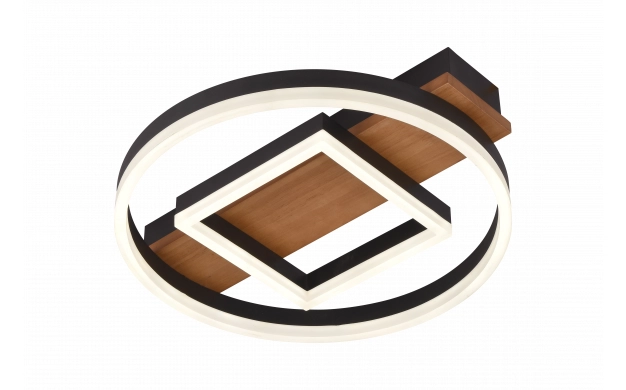 LED SEILING 46W 3450LM CCT BLACK/WOOD WITH REMOTE CONTROL