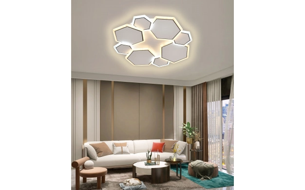 LED SEILING 68W 5100LM CCT WHITE /GREY WITH REMOTE CONTROL