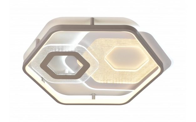 LED ОСВЕТИТЕЛНО ТЯЛО 84W 6300LM ССТ БЯЛО/СИВО С ДИСТАНЦИОННО УПРАВЛЕНИЕ