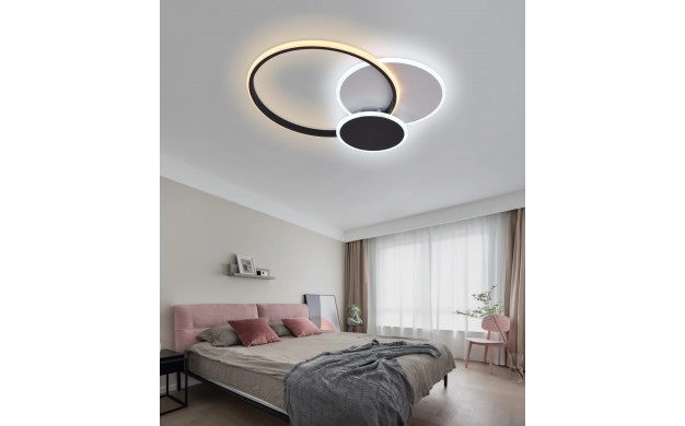 LED ОСВЕТИТЕЛНО ТЯЛО 78W 5850LM ССТ ЧЕРНО/БЯЛО С ДИСТАНЦИОННО УПРАВЛЕНИЕ