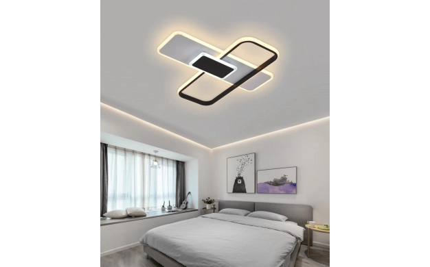 LED ОСВЕТИТЕЛНО ТЯЛО 68W 5100LM ССТ ЧЕРНО/БЯЛО С ДИСТАНЦИОННО УПРАВЛЕНИЕ