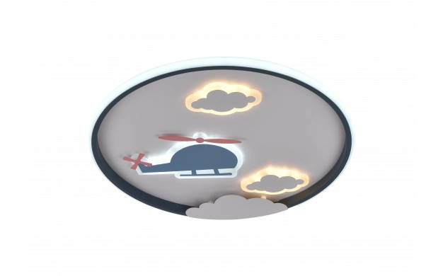 LED ОСВЕТИТЕЛНО ТЯЛО 78W 5850LM ССТ ЧЕРНО/БЯЛО С ДИСТАНЦИОННО УПРАВЛЕНИЕ