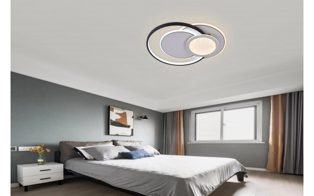 LED ОСВЕТИТЕЛНО ТЯЛО 86W 6300LM ССТ ЧЕРНО/БЯЛО С ДИСТАНЦИОННО УПРАВЛЕНИЕ