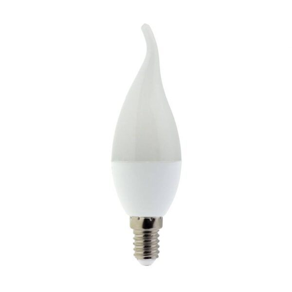 LED Plastic Candle Bulb C37 E14 6W Warm white