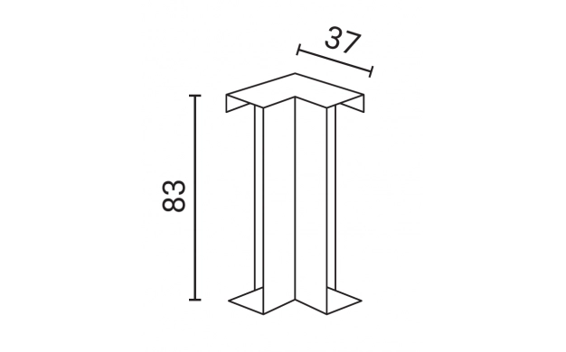 ANGLE FOR ALUMINIUM PROFILE /FOR FLOOR/ 15117 IRON OXIDE