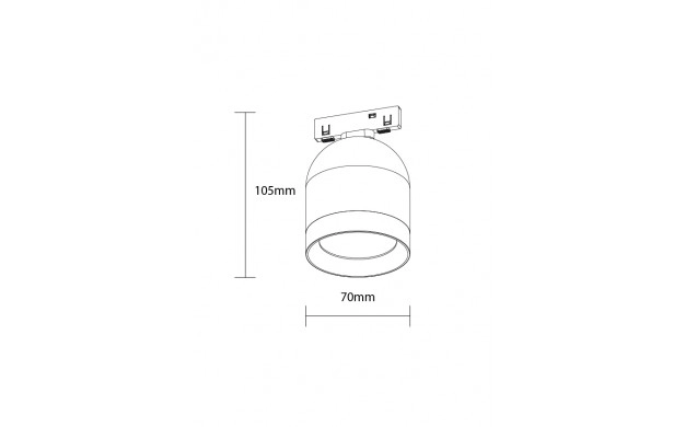 LED МАГНИТНА ЛУНА С ЛЕЩА 10W 800LM 48V 20° 4000К М05