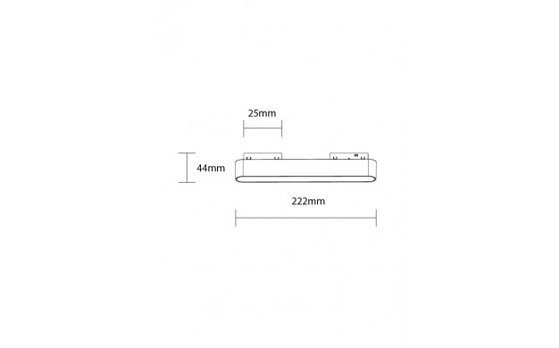 LED MAGNETIC LINEAR LIGHT 12W 720LM 48V 100° 222mm 4000K M05