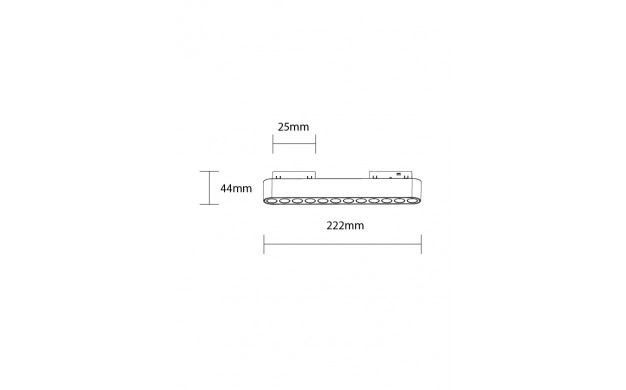 LED МАГНИТЕН ЛИНЕЕН ДИОДЕН ОСВЕТИТЕЛ 12W 1200LM 48V 222mm 36° 3000К М05