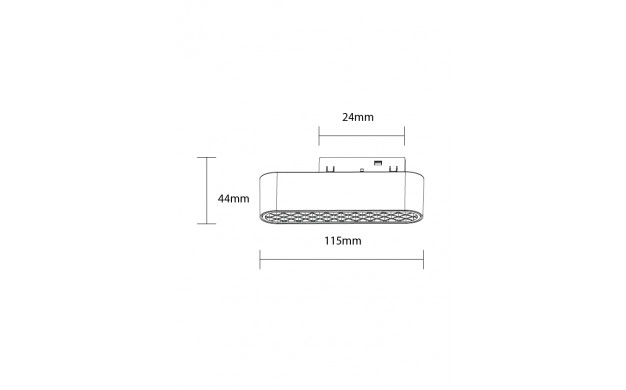 LED МАГНИТЕН ЛИНЕЕН АНТИ-ЗАСЛЕПЯВАЩ ОСВЕТИТЕЛ 6W 150LM 48V 115mm 60° 3000К М05