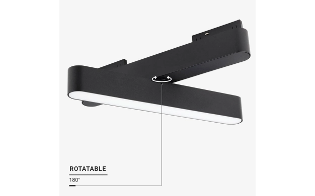 LED МАГНИТЕН ЛИНЕЕН РЕГУЛИРУЕМ ОСВЕТИТЕЛ 12W 720LM 48V 222mm 100° 4000К М05