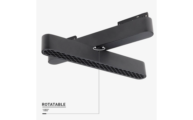 LED MAGNETIC LINEAR ADJUSTABLE ANTI-GLARE LIGHT 12W 300LM 48V 222mm 60° 3000K M05