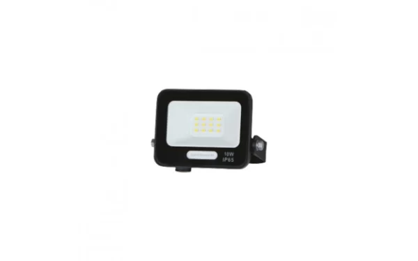 LED SMD FLOODLIGHT BLACK 10W 90lm/W AC180-265V 120° IP65 4000K – 15cm CABLE