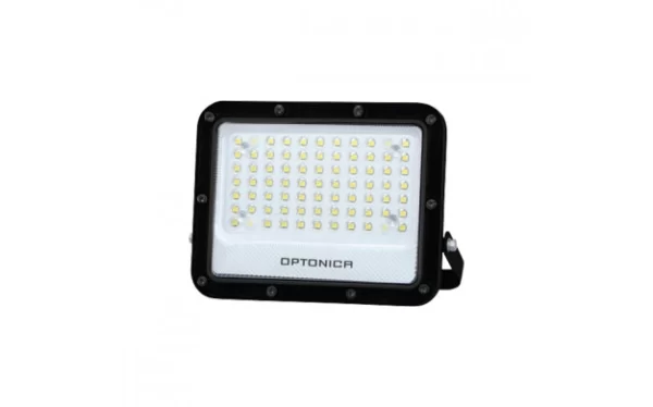 LED SMD FLOODLIGHT BLACK 50W 100lm/W AC180-265V 90° IP65 6000K – 70cm CABLE