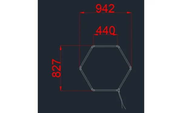 КОМПЛЕКТ 1 ХЕКСАНГОНОВ ОСВЕТИТЕЛ 42W 5040LM 6000K