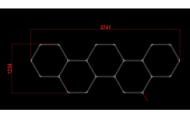 SET 5 HEXAGON LIGHT 203W 24360LM 6000K