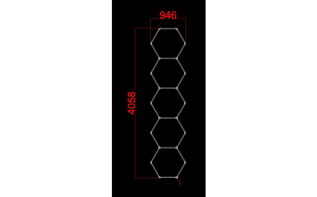 SET 5 HEXAGON LIGHT 199W 23880LM 6000K