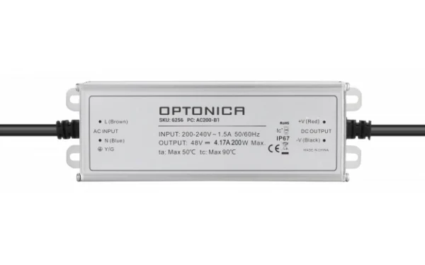 LED WATERPROOF POWER SUPPLY 200W 48V 4.17A IP67