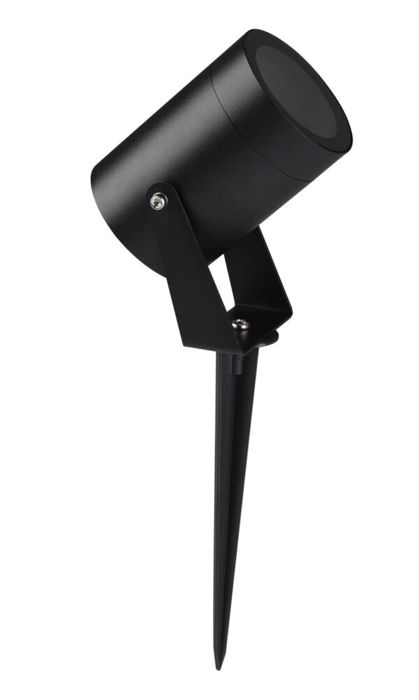 GARDEN LAMP 1xGU10 BLACK BODY IP65 WITH SPIKE