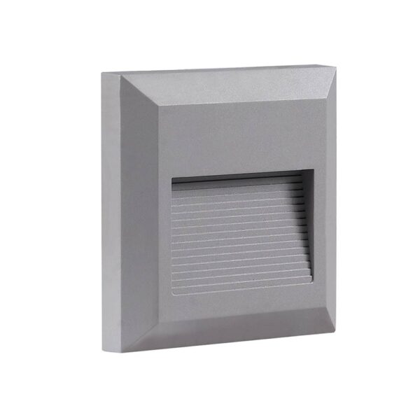 LED STEP LIGHT 2W 80LM GREY SQUARE 4200K IP65