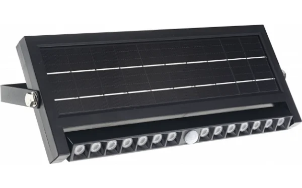 LED SOLAR WALL LIGHT 5.5W 4Ah/3.2V 1000LM BLACK +PIR SENSOR 6000К IP54