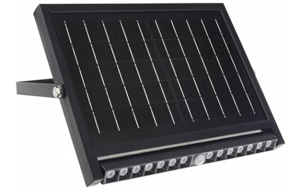 LED SOLAR WALL LIGHT 12.5W 6Ah/3.2V 1200LM BLACK +PIR SENSOR 6000К IP54