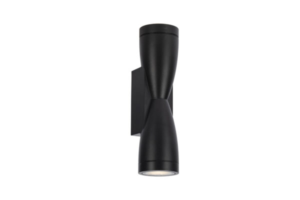 WALL LAMP ALUMINIUM BLACK BODY 2xGU10 SOCKET IP54