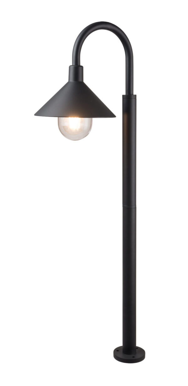 GARDEN LAMP 1xE27 80cm BLACK BODY IP44