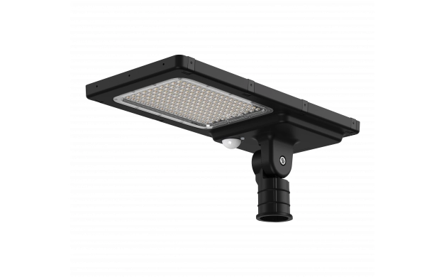 LED ХИБРИДНО СОЛАРНО/АС УЛИЧНО ОСВЕТЛЕНИЕ 40W 6600LM АС100-277V 140×70° 4000K/6000K PIR СЕНЗОР + ДИСТАНЦИОННО УПРАВЛЕНИЕ IP65